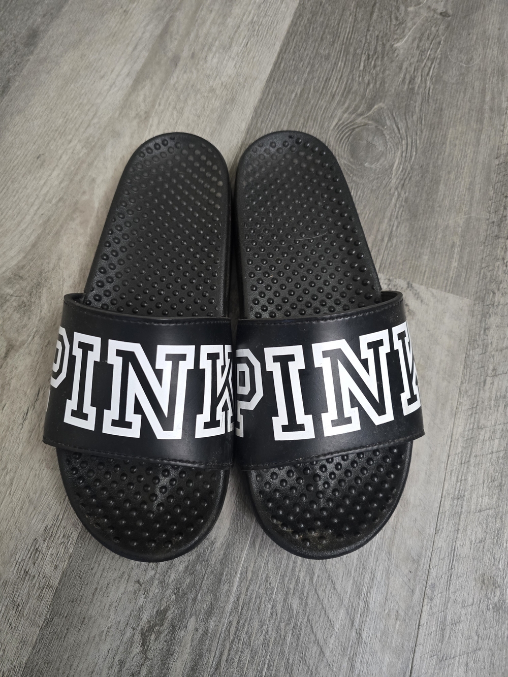 PINK Victoria's Secret Slide Sandals for Women - Black Small